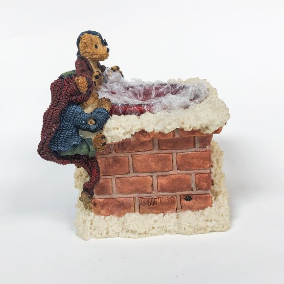 Boyds Bears Elgin & Elliot The Elves Toasty Warm Candle Holder 1996, 1st Edition - Picture 5 of 7